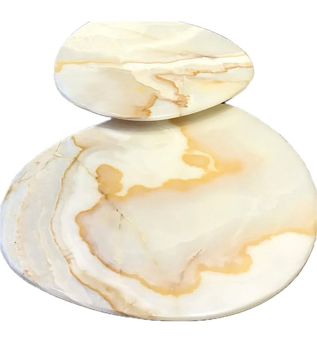 Backlit onyx, glowing amber through the stone